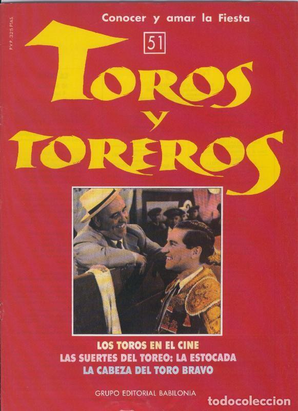 Postales: Portada fasciculo Toros y Toreros numero 51 - Varios