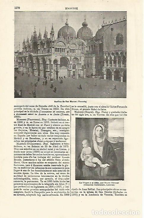 Postales: LAMINA ESPASA 18742: Basilica de San Marcos en Venecia - Varios