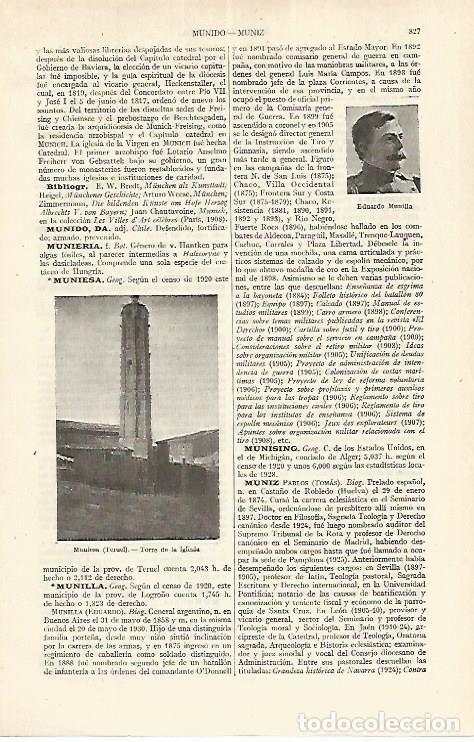 Cartes Postales: LAMINA ESPASA 17669: Torre de la iglesia de Muniesa Teruel - Varios