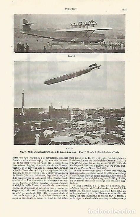 Postais: LAMINA ESPASA 19111: Llegada del Graff Zeppelin a Tokio - Varios