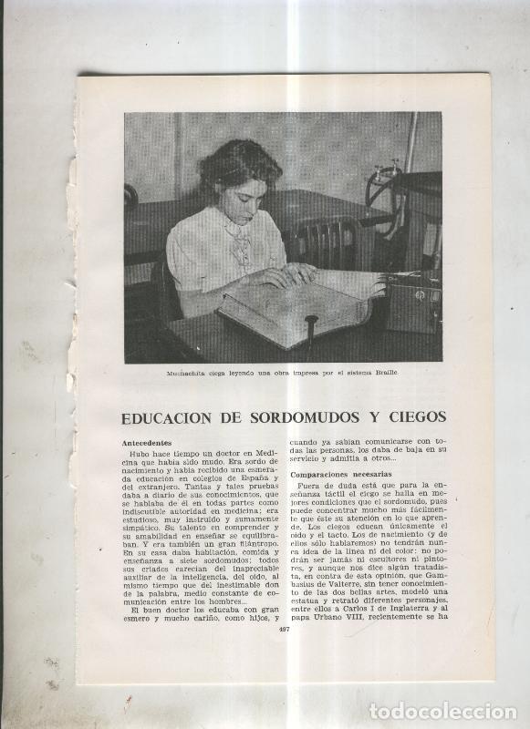Postales: Educacion de sordomudos y ciegos - Varios