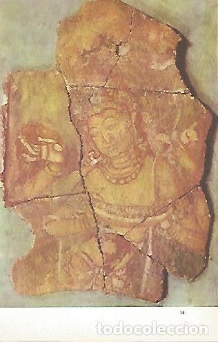 Postcards: LAMINA 1551: Visnu entre los dioses que adoran a Buda. Pintura mural del camarin de reliquias de Mah