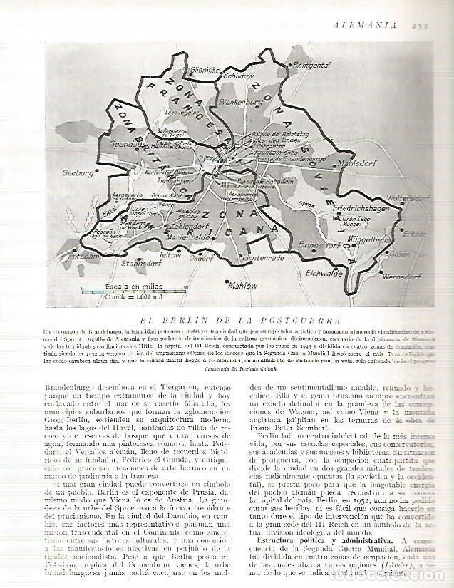 Postales: LAMINA 3172: ALEMANIA. Mapa de Berlin de la Postguerra.1952 - Ramon Otero Pedrayo