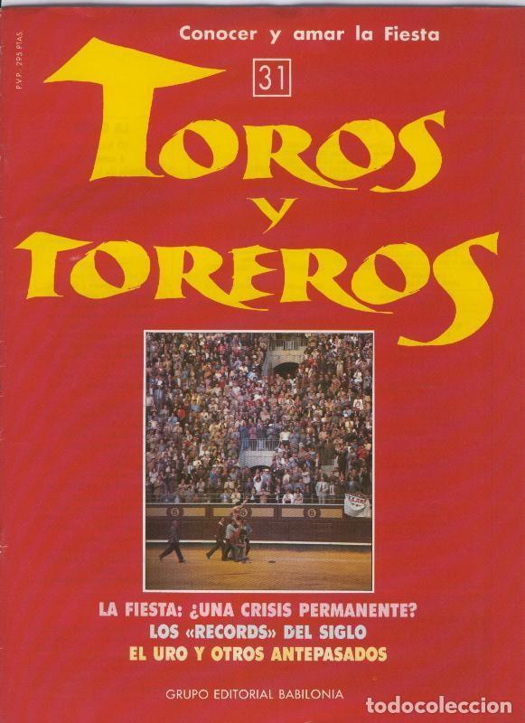Postales: Portada fasciculo Toros y Toreros numero 31 - Varios