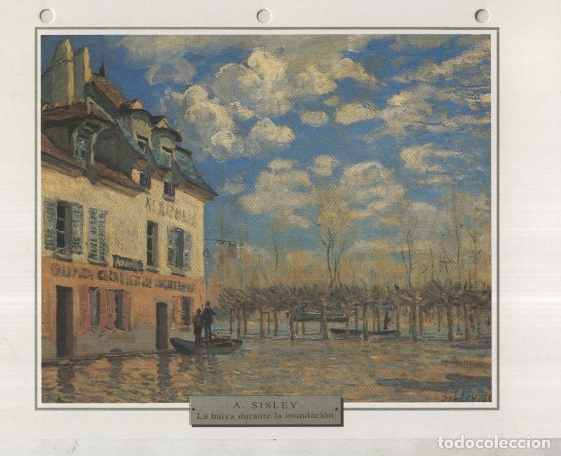 Postais: Lamina 01: Alfred Sisley: La barca durante la inundacion - Varios