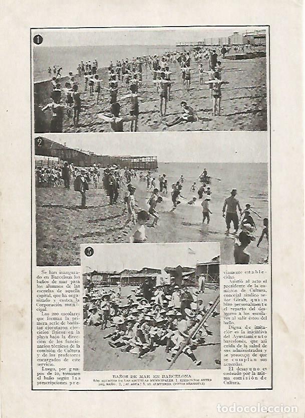 Cartoline: LAMINA BLANCO Y NEGRO 7543: Ba&ntilde;os de mar en Barcelona fotos de Branguli - Varios