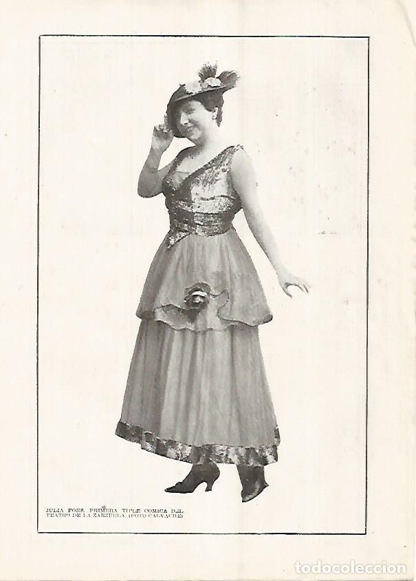 Cartes Postales: LAMINA BLANCO Y NEGRO 7564: Julia Pons primera actriz del Teatro de la Zarzuela de Madrid - Varios