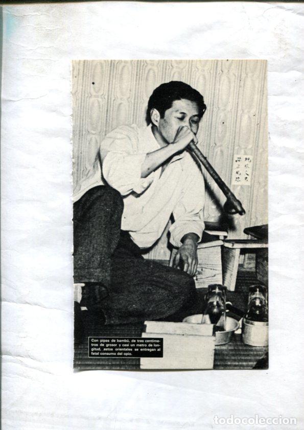 Postales: Foto: Fumando Opio en pipa de bambu y El buda de Aunkana -