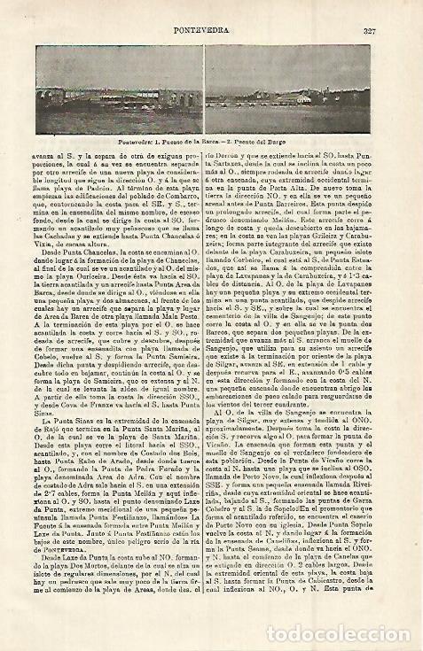 Postales: LAMINA ESPASA 15230: Puente de la Barca en Pontevedra - Varios