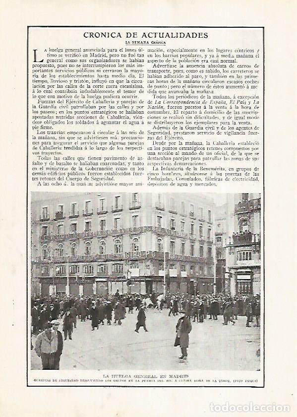 Postkarten: LAMINA BLANCO Y NEGRO 7623: Huelga general en Madrid - Varios