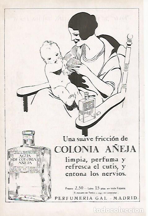 Cartoline: LAMINA BLANCO Y NEGRO 7787: Publicidad de Colonia A&ntilde;eja de la perfumeria Gal de Madrid - Varios