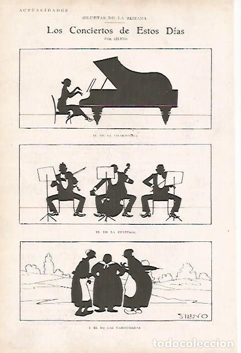 Cartoline: LAMINA BLANCO Y NEGRO 7700: Los Conciertos de estos dias por Sileno - Varios