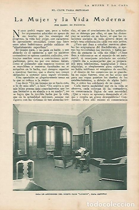 Postais: LAMINA BLANCO Y NEGRO 7858: Sala de reuniones del Club Lyceum en Madrid - Varios