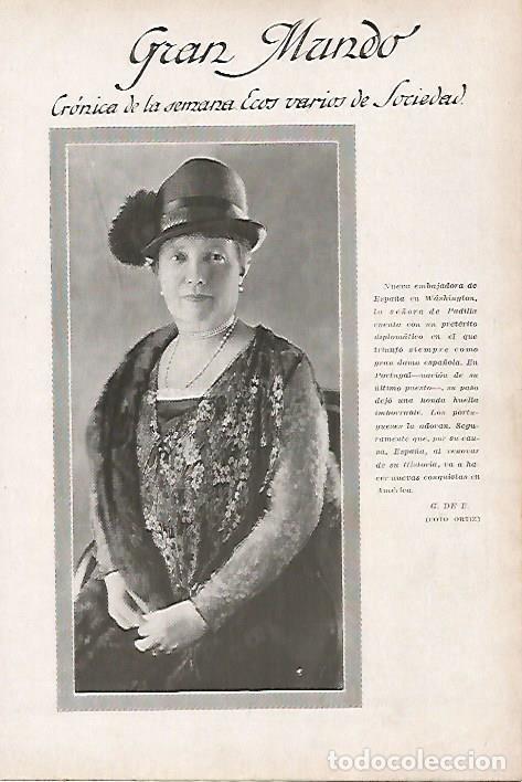 Postkarten: LAMINA BLANCO Y NEGRO 7839: La embajadora de Espa&ntilde;a en Washington - Varios