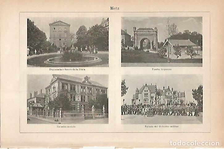 Postais: LAMINA ESPASA Alemania 17904: Vistas de Metz Alemania - Varios