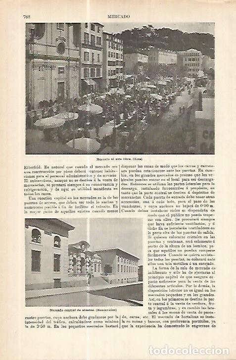 Postais: LAMINA ESPASA 17817: Mercado de Niza y de Montevideo - Varios