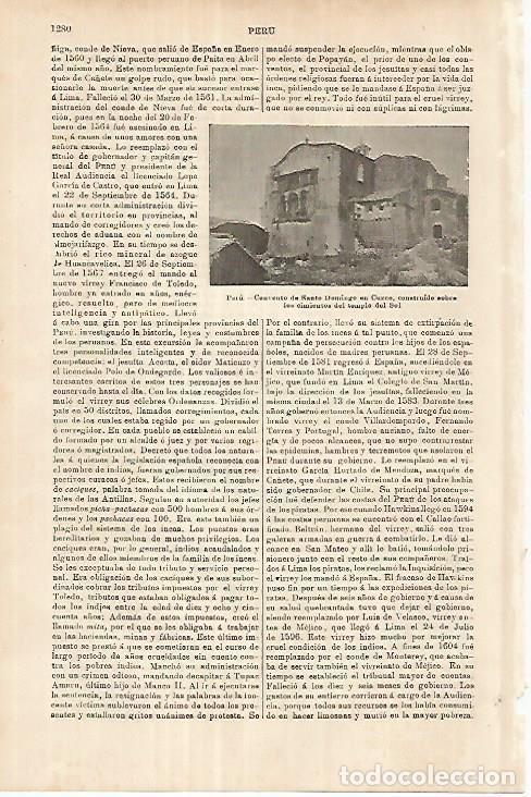 Postkarten: LAMINA ESPASA 18086: Convento de Santo Domingo en Cuzco Peru - Varios