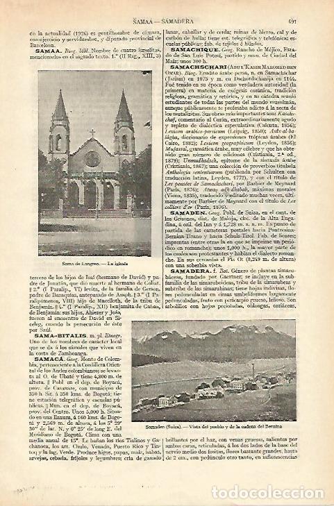 Postales: LAMINA ESPASA 18238: Iglesia de Sama de Langreo Oviedo - Varios