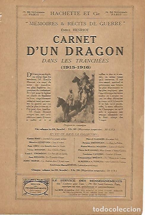 Cartoline: LAMINA 8636: Publicidad de Carnet d un dragon dans les tranchees - Varios