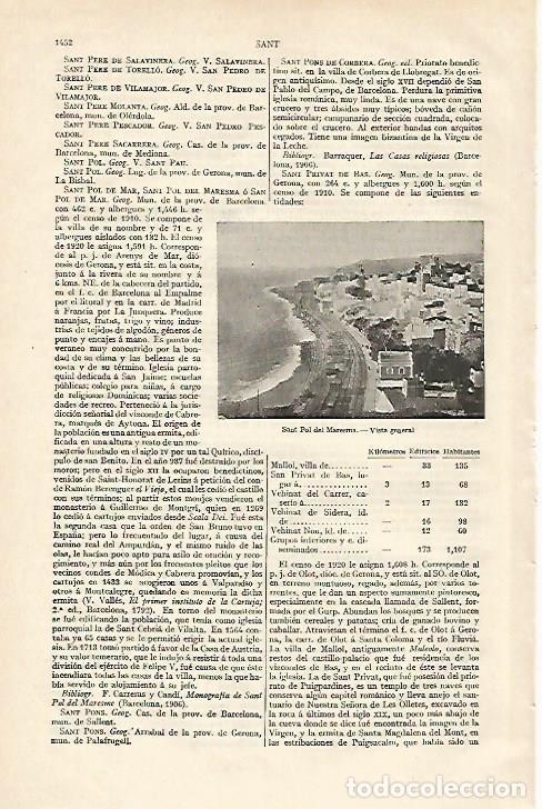 Postkarten: LAMINA ESPASA 18452: Vista de Sant Pol de Mar Barcelona - Varios