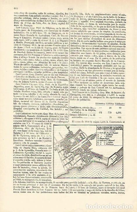 Cartoline: LAMINA ESPASA 18268: Plano de Sant Carles de la Rapita Tarragona - Varios