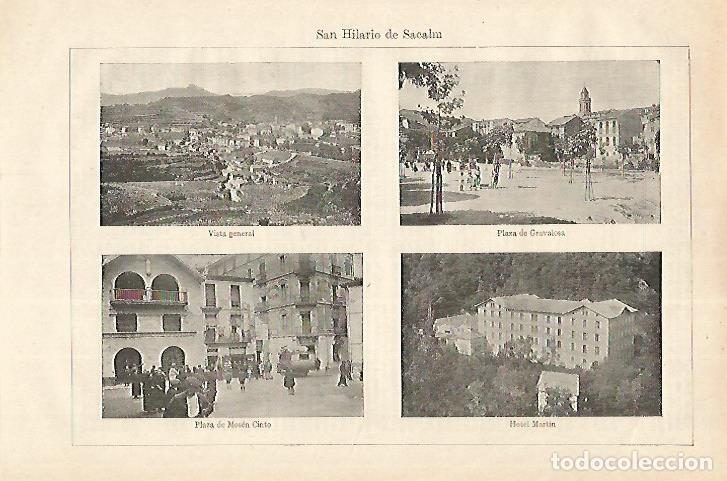 Postkarten: LAMINA ESPASA 18296: Vistas de Sant Hilari de Sacalm Girona - Varios