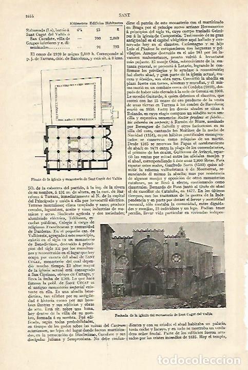 Postales: LAMINA ESPASA 18448: Sant Cugat del Valles Barcelona - Varios