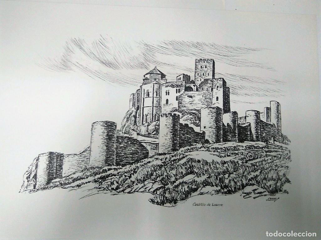 Cartoline: Laminas Carlos Freixas: Castillos de Espa&ntilde;a 05 - CASTILLO DE LOARRE (Serie estudios 22) - Carlos Fre