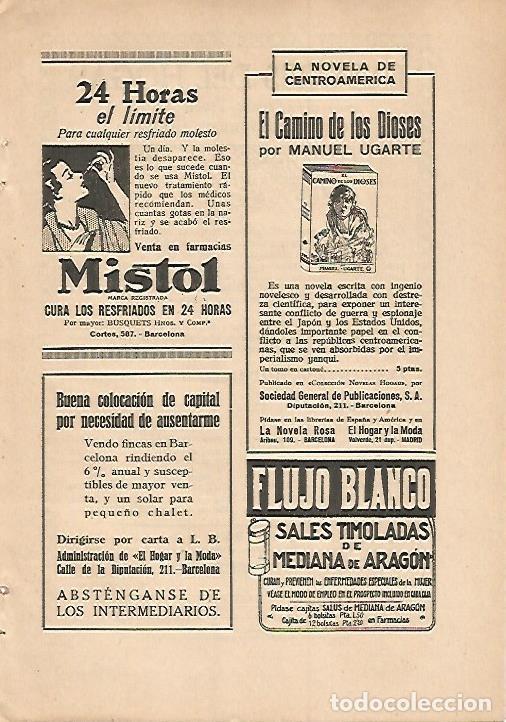 Postkarten: LAMINA 8832: Publicidad de Mistol y novela El camino de los dioses de Manuel Ugarte - Varios
