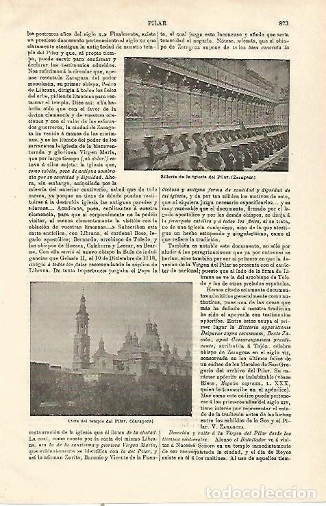 Postkarten: LAMINA ESPASA 23238: Silleria de la iglesia del Pilar en Zaragoza - Varios