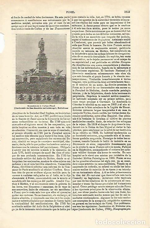 Cartes Postales: LAMINA ESPASA 23254: Monumento a Felipe Pinel en Sant Boi de Llobregat Barcelona - Varios