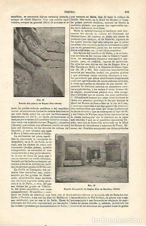 Postkarten: LAMINA ESPASA 23210: Palacio de Hagiar Kim en Malta - Varios