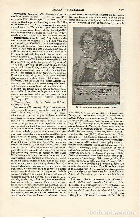 Postcards: LAMINA ESPASA 23306: Wilibaldo Pirkheimer por Durero - Varios