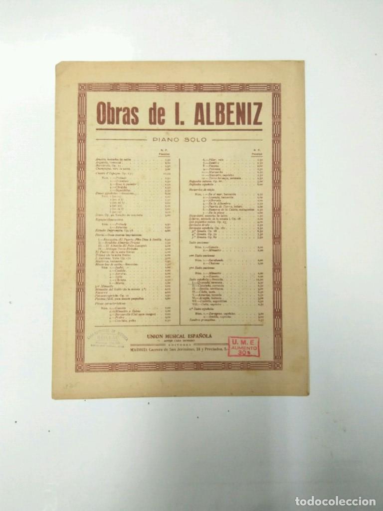 Postkarten: Libreto Partituras: OBRAS DE I. ALBENIZ. Piano solo - SUITE ESPAGNOLE Numero 1 Granada (Serenata) -