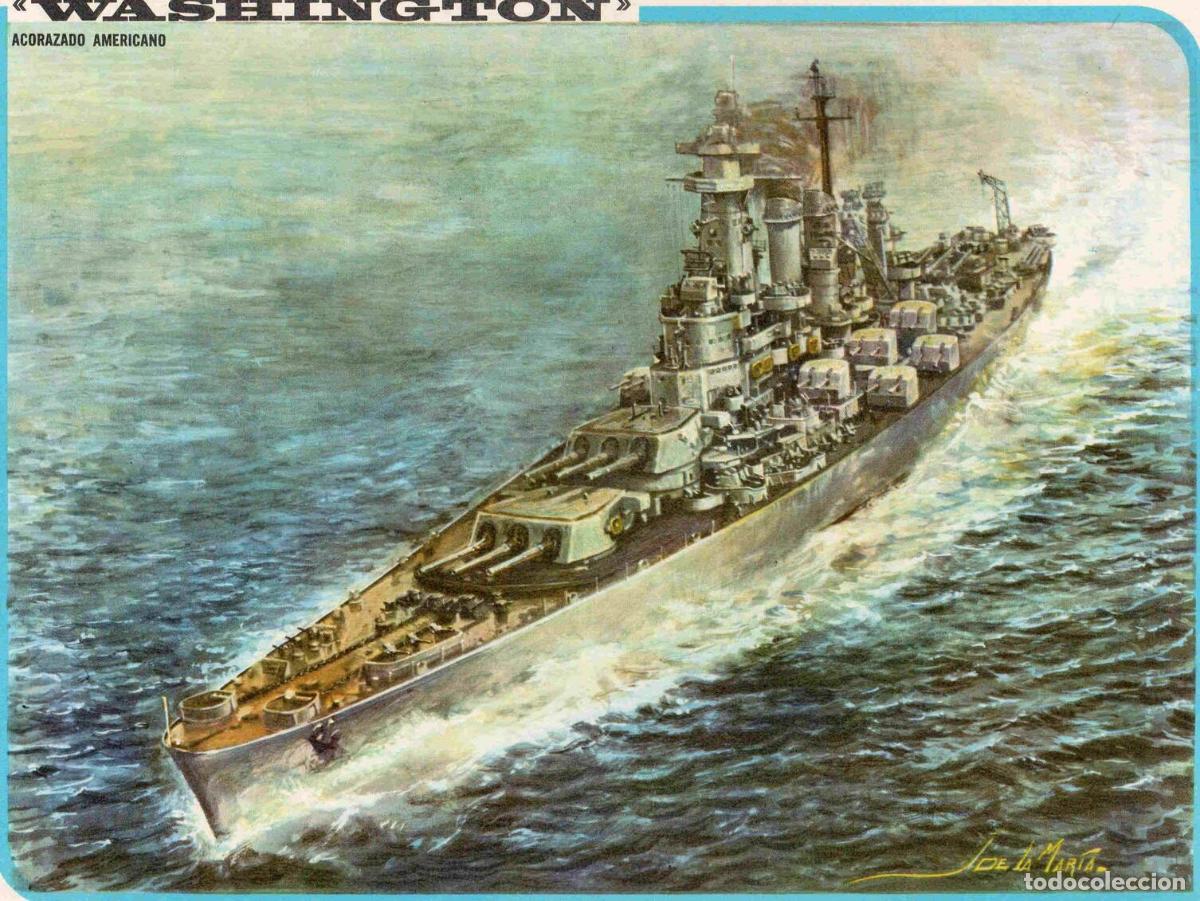 Cartoline: LAMINA 4105: WASHINGTON Acorazado Americano - Varios