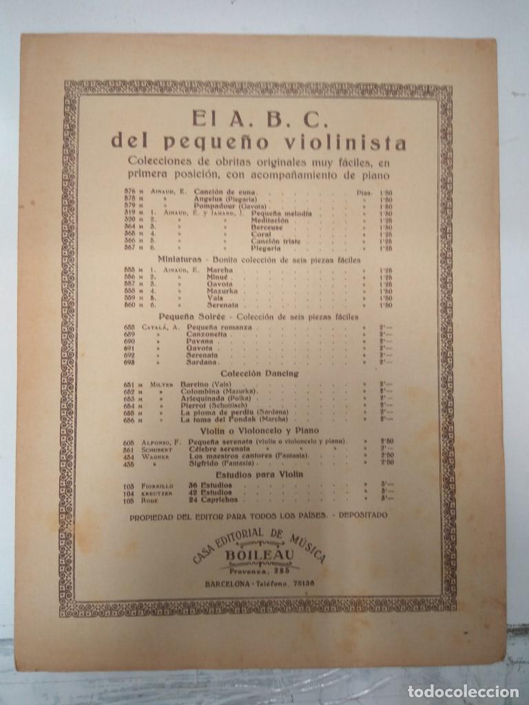 Postales: Libreto Partituras: EL ABC del Peque&ntilde;o Violinista Numero 356- Aria de Suite en Re J.S Bach - JS BACH