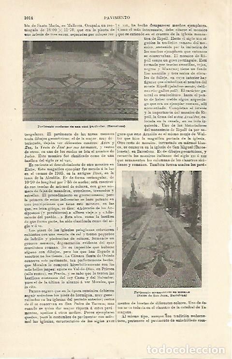 Postcards: LAMINA ESPASA 23855: Pavimentos en Barcelona - Varios