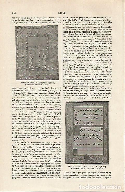 Postales: LAMINA ESPASA 24090: Misal de Saint Denis - Varios