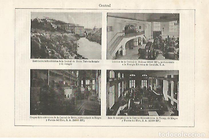 Postales: LAMINA ESPASA 24425: Central de Seros de Molinos y Tremp - Varios
