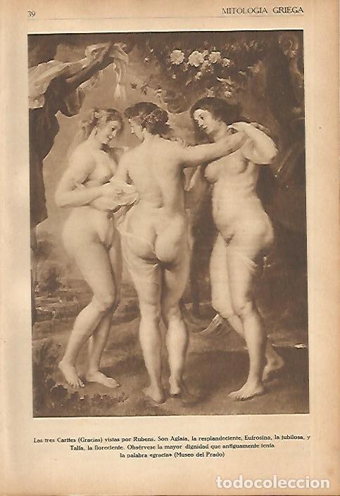Postcards: LAMINA 5587: Las tres Gracias por Rubens - Francisco Almela Vives