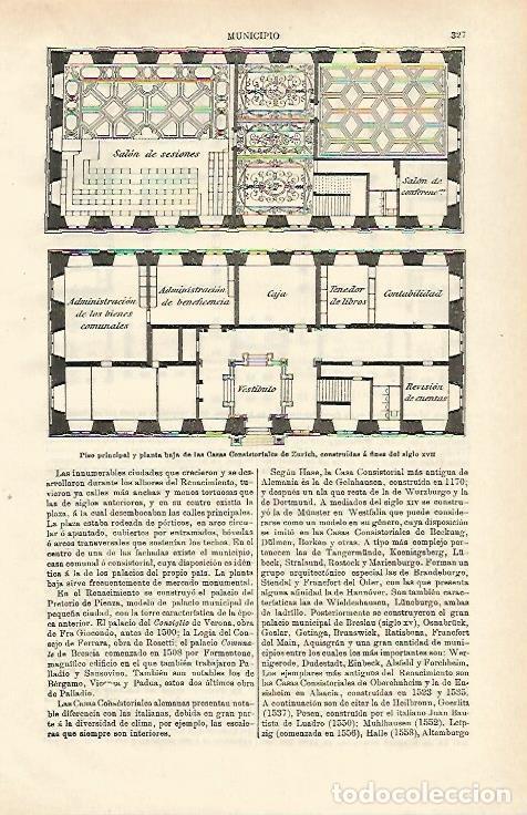 Cartoline: LAMINA ESPASA 24493: Casas Consistoriales de Zurich - Varios