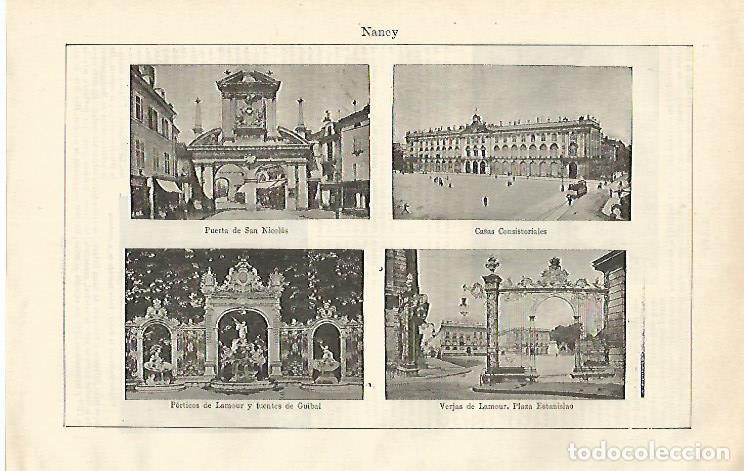 Postales: LAMINA ESPASA 24641: Nancy en Francia - Varios