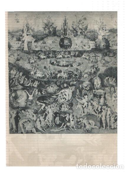Postales: El Museo del Prado, laminas 09 y 10: El Jardin de las delicias y fragmento del cuadro (El Bosco)