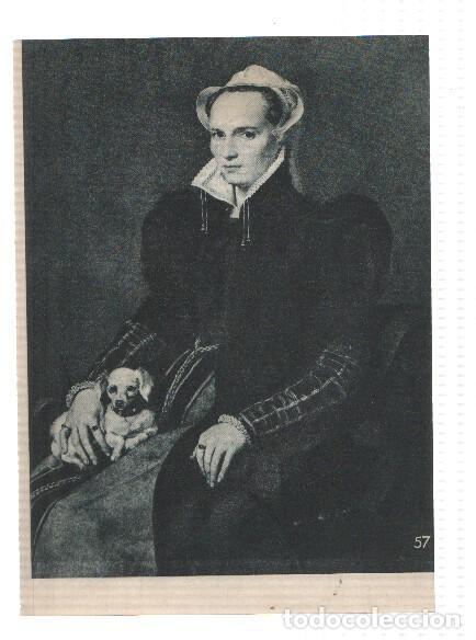 Postales: El Museo del Prado, laminas 57 y 58: La mujer de pintor y Pejeron (Antonio Moro)