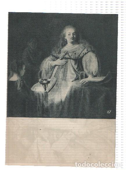 Postales: El Museo del Prado, laminas 67 y 68: Artemisa (Rembrandt) y La duquesa de Toscana (Mengs)