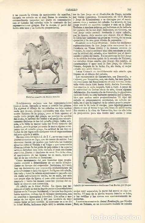 Postales: LAMINA ESPASA 8222: Estatua ecuestre de Marco Aurelio y de Guillermo I - Varios