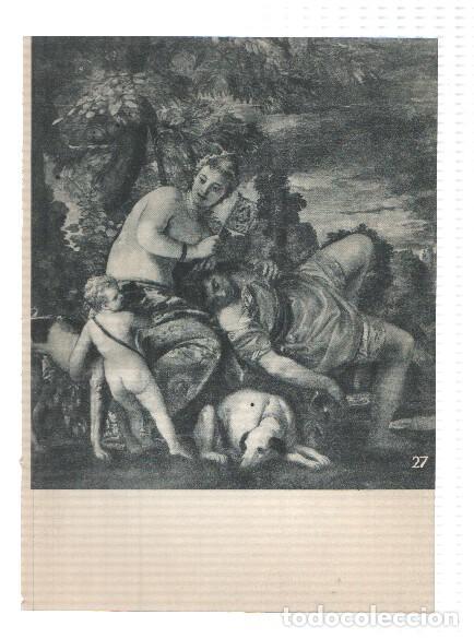 Postales: El Museo del Prado, laminas 27 y 28: Venus y Adonis y La virtud y el vicio (Verones)