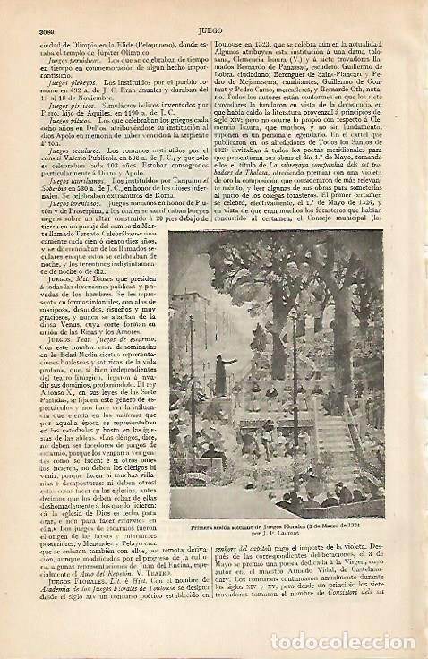 Cartoline: LAMINA ESPASA 6296: Primera sesion de los Juegos Florales de 1324 por Laurens - Varios Autores