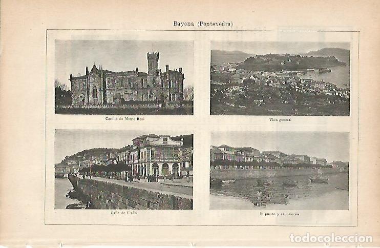 Cartoline: LAMINA ESPASA 9850: Vistas de Bayona Pontevedra - Varios