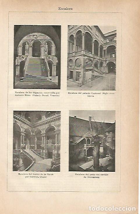 Postkarten: LAMINA ESPASA 18854: Escalera de Venecia Lucca Paris y Nuremberg - Varios